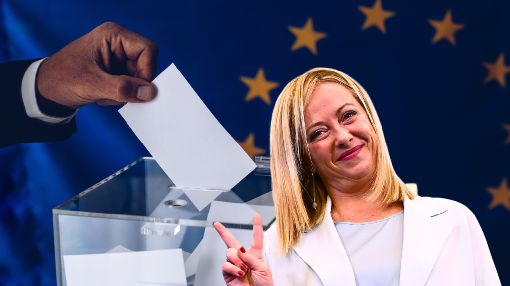 فوز اليمين الإيطالي المتطرف بزعامة ميلوني في الانتخابات الأوروبية